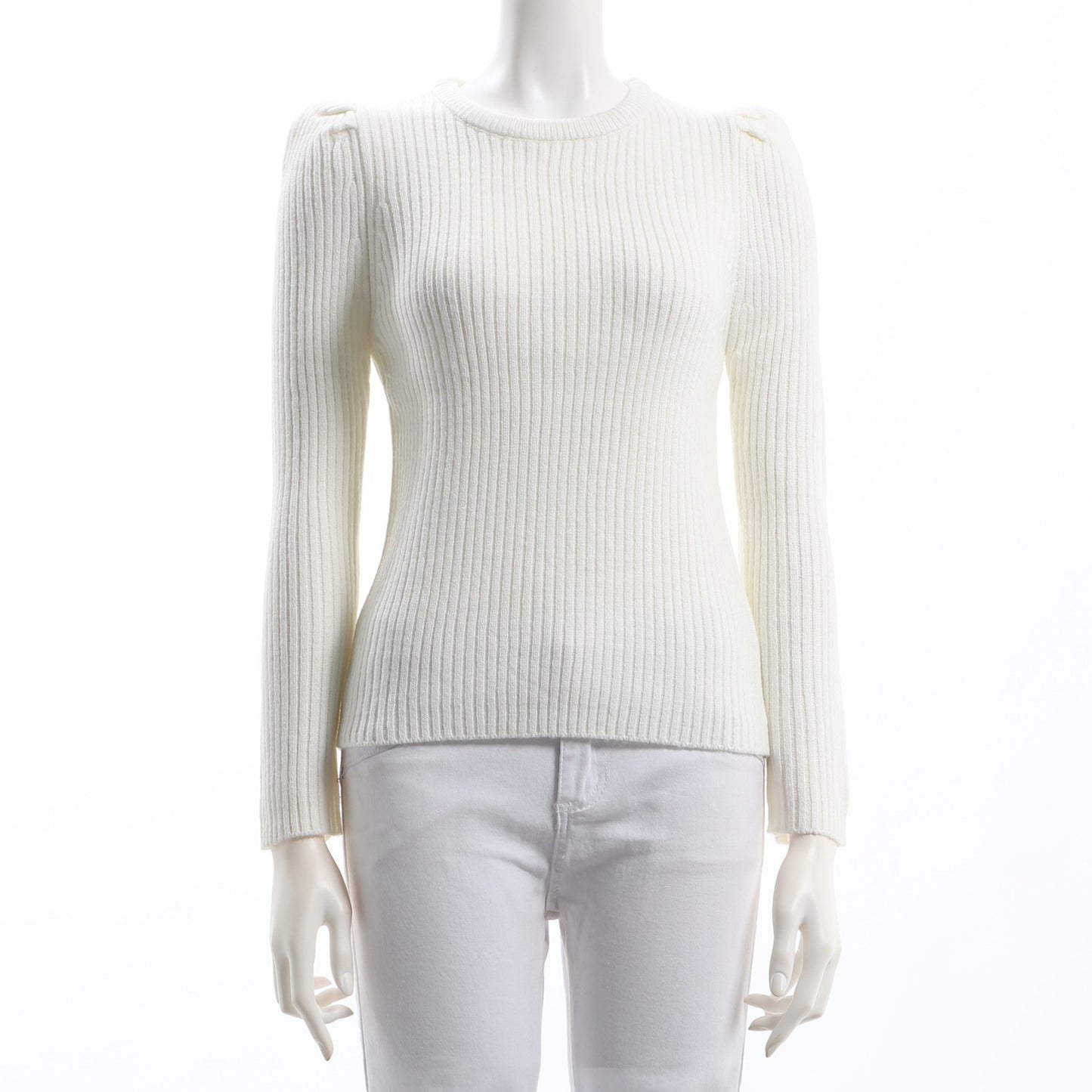 パフスリーブリブニット