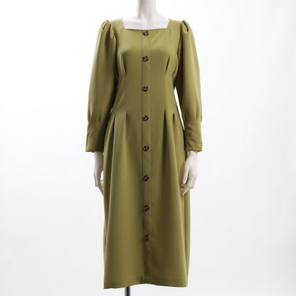 パフスリーブウエストタックワンピース