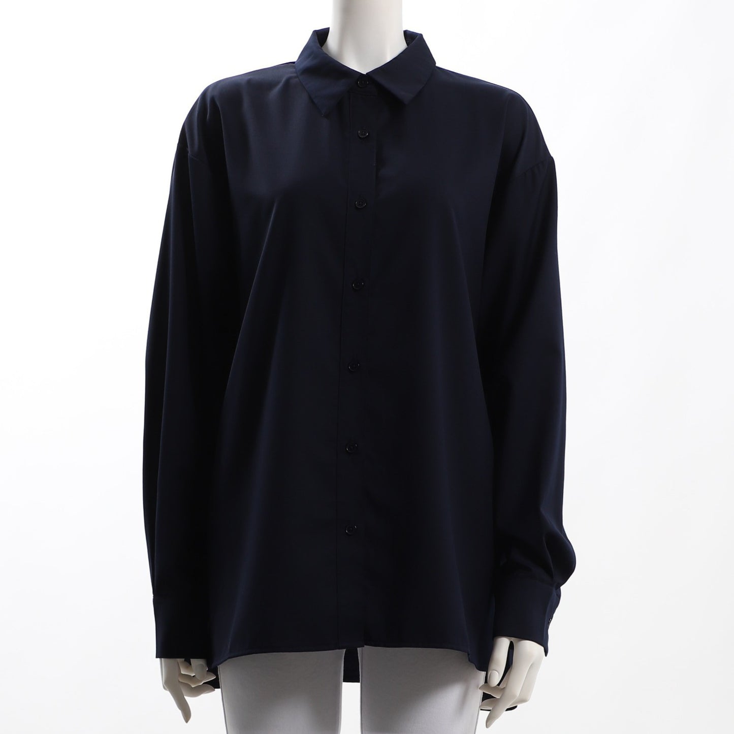 スラッシュポケット前開きシャツブラウス