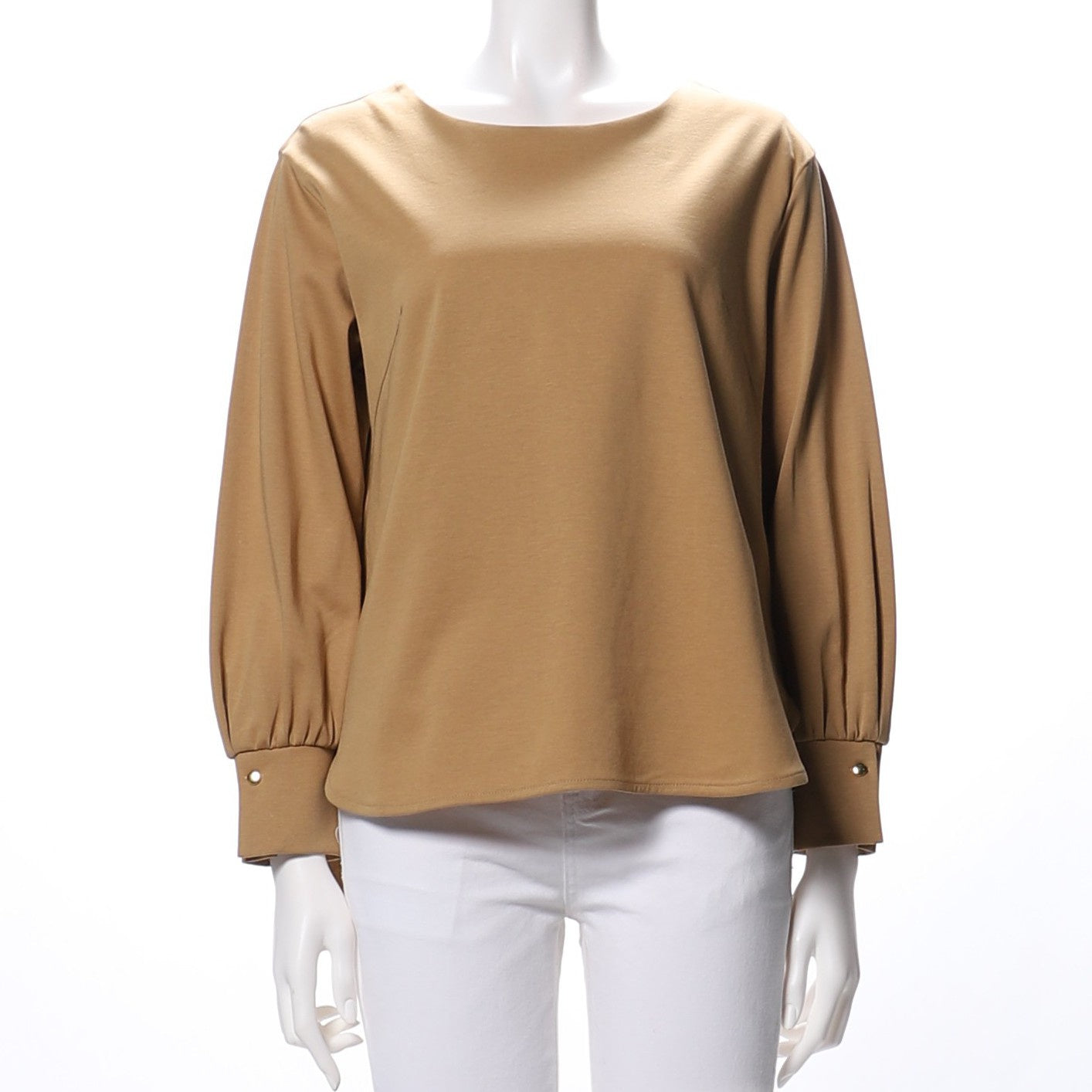 カフスアクセントラウンドネックカットソー