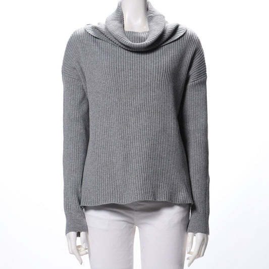 オフタートルネックリブニット