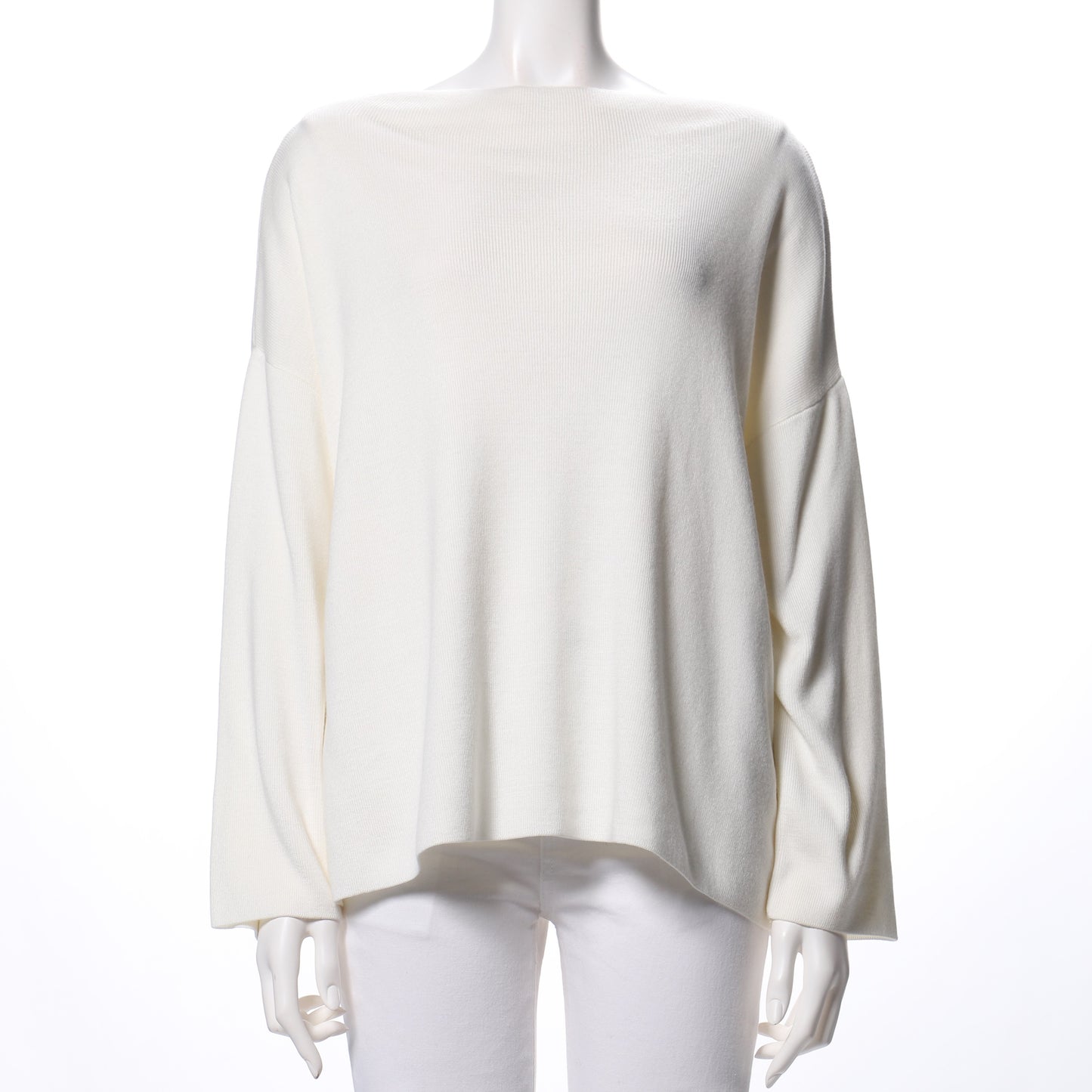 スラッシュドネックドロップショルダーニット