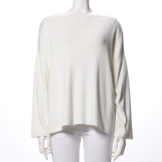 スラッシュドネックドロップショルダーニット