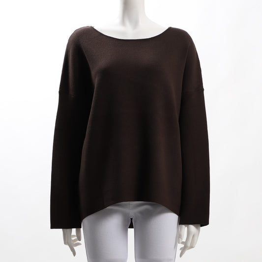 ボートネックドロップショルダーニット