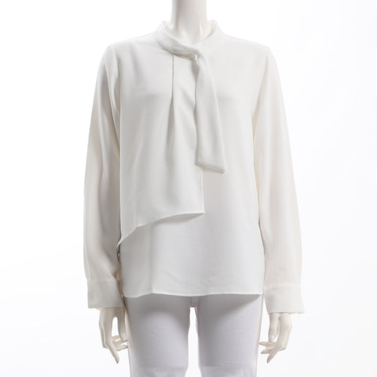 フロントデザインボウタイブラウス