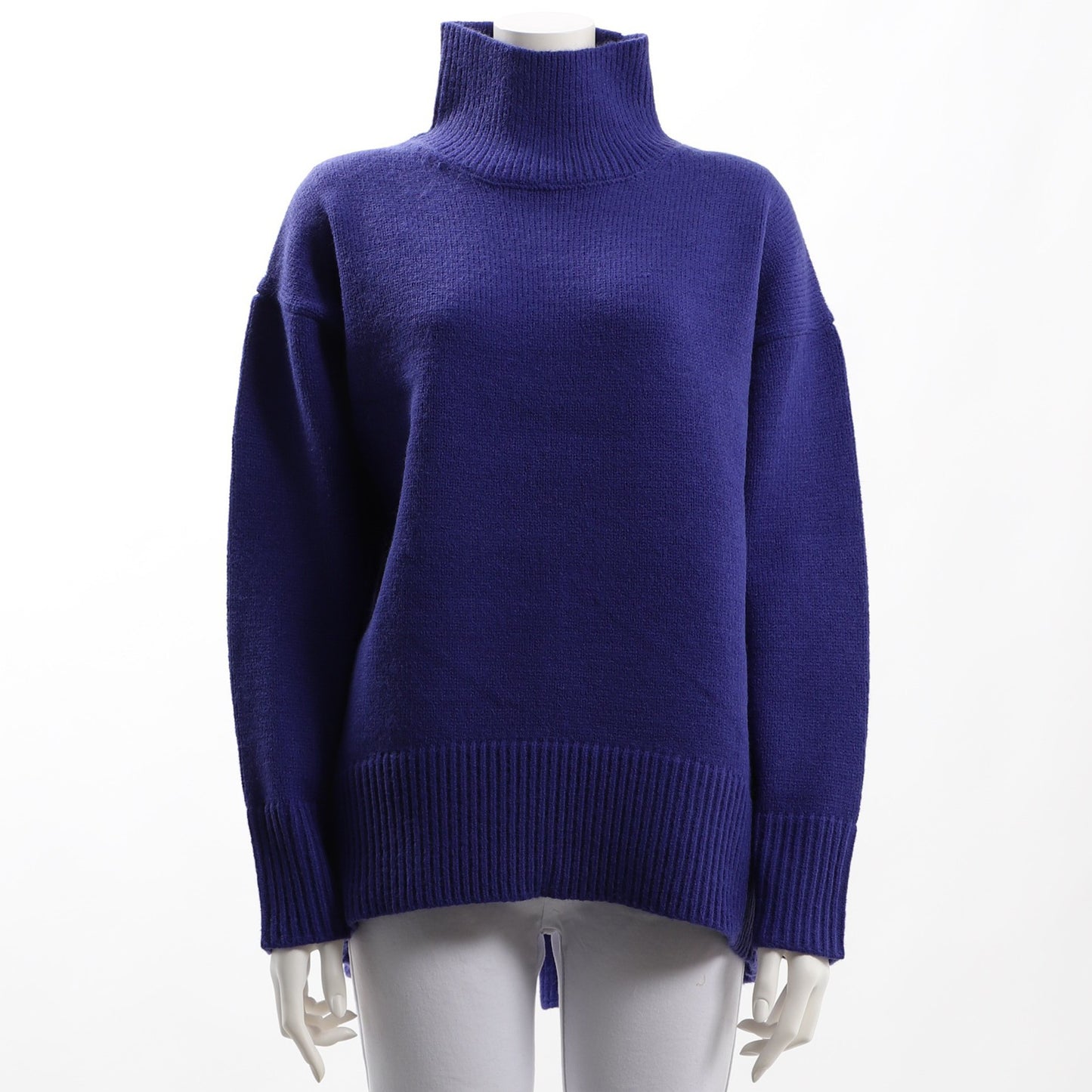 ハイネックバックスリットニットプルオーバー