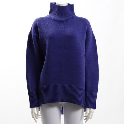 ハイネックバックスリットニットプルオーバー