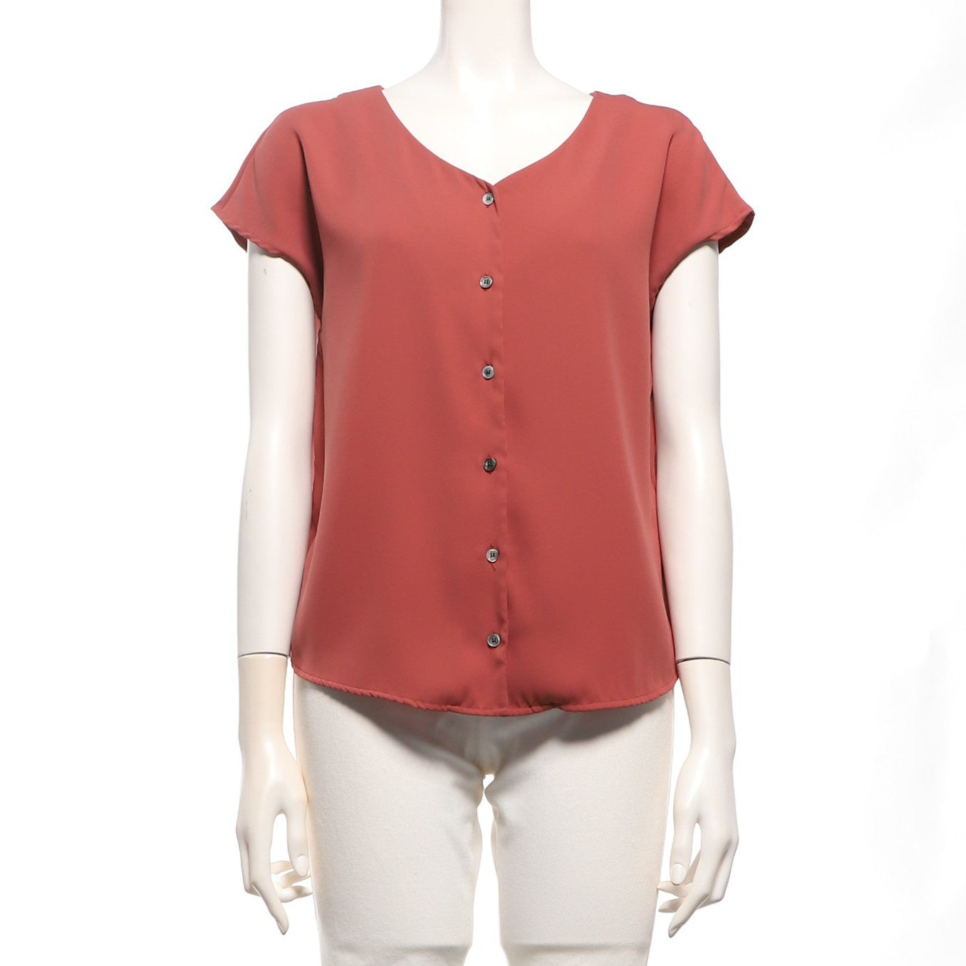 フロントボタンブラウス