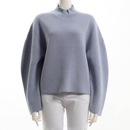 カーブスリーブボトルネックニット