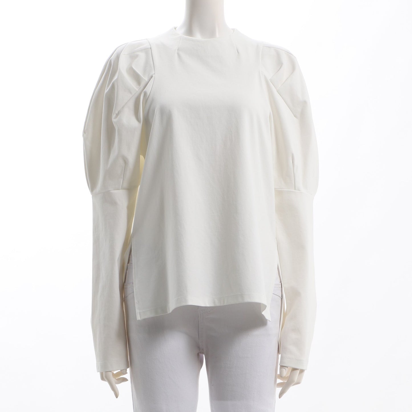 パフスリーブクルーネックカットソー