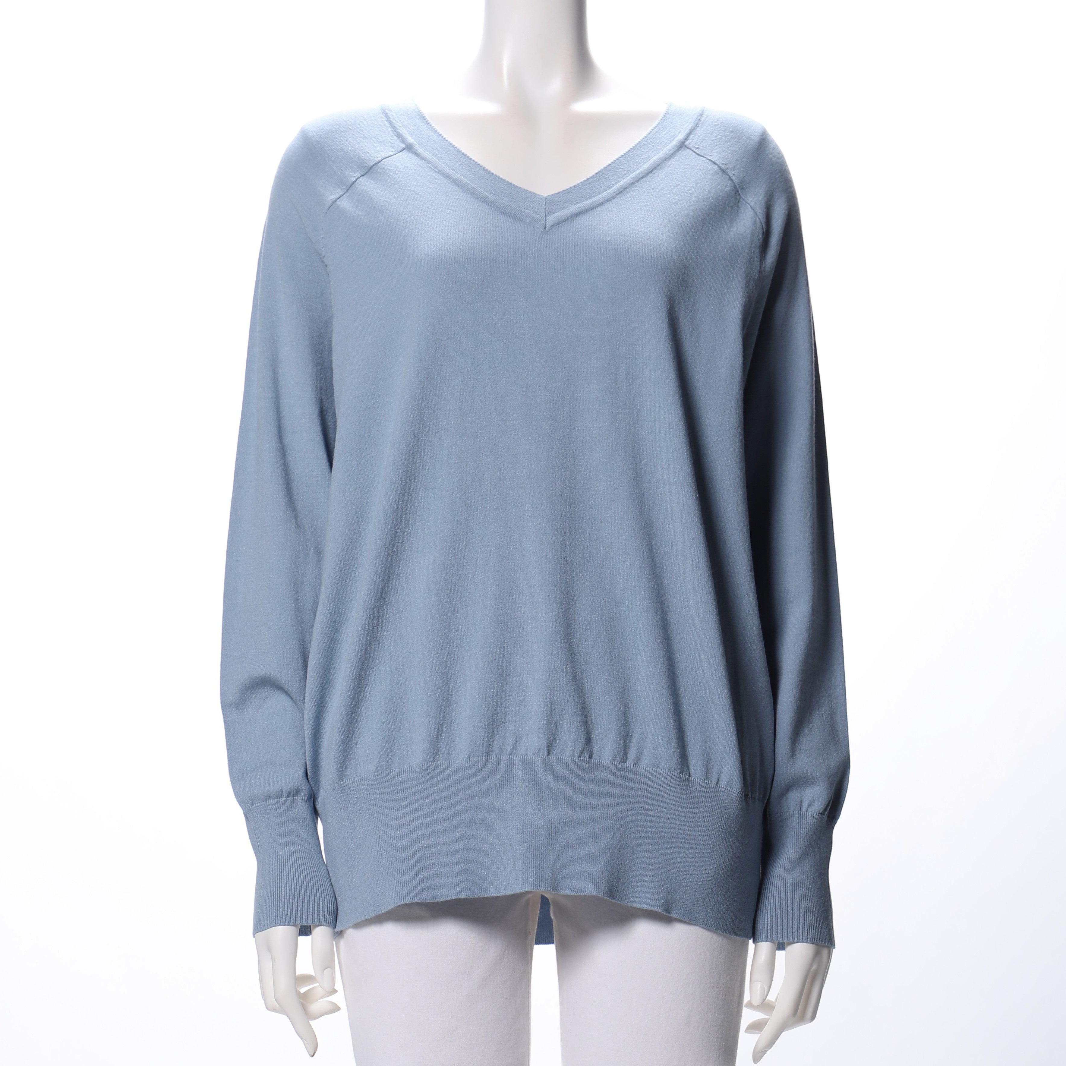 ラグランスリーブVネックニット