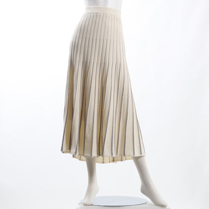 バイカラープリーツニットスカート