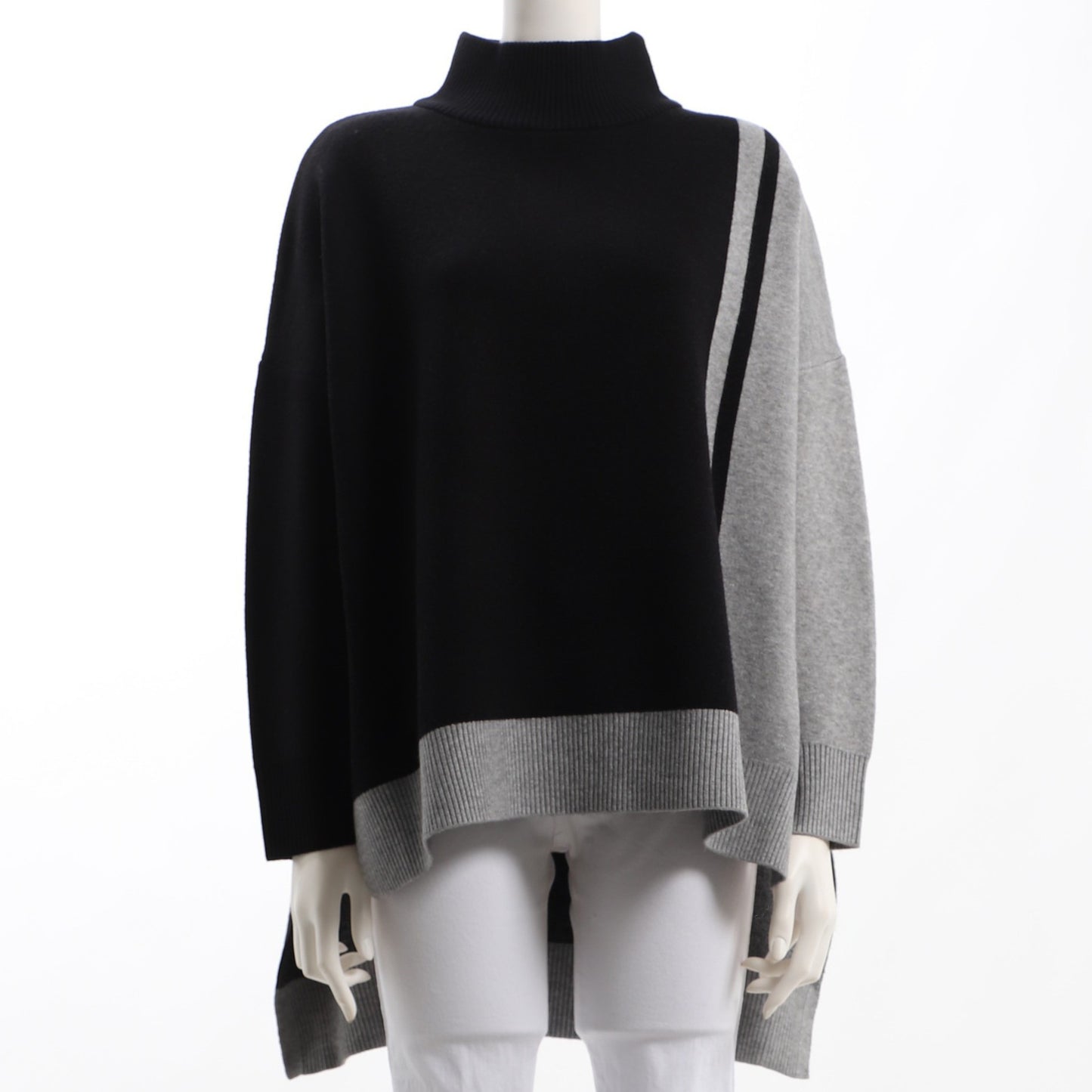 配色ニットプルオーバー