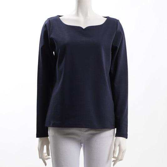 ハートカットネックカットソー