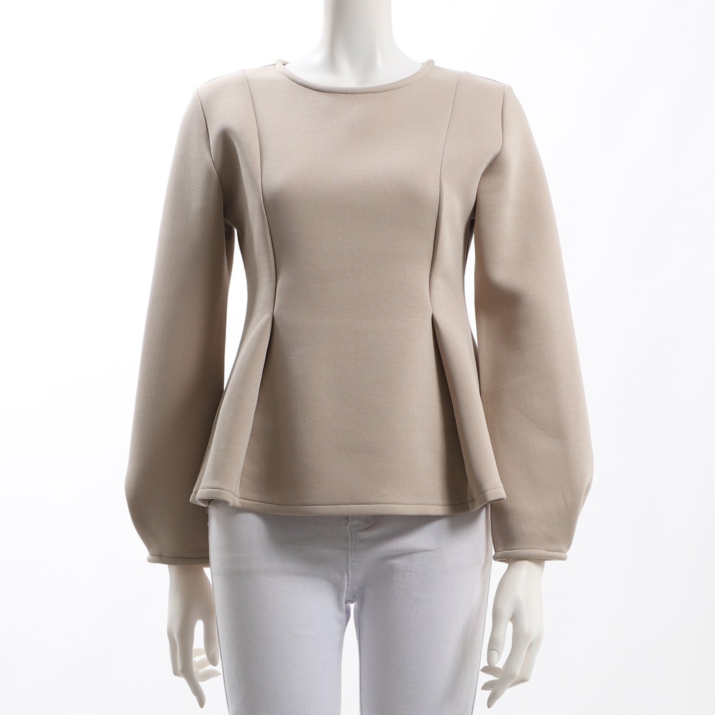 ペプラムデザインカットソー