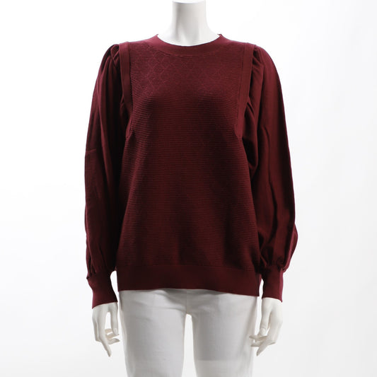 ボリューム袖レイヤード風ニット