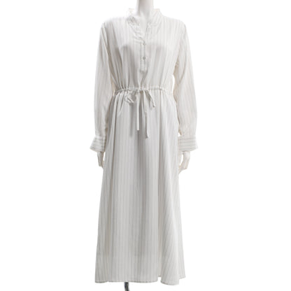 ドロストデザインストライプ柄ワンピース