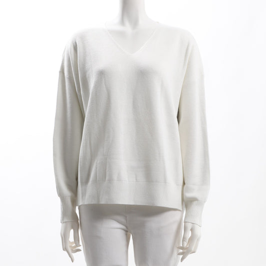 バイカラーヴネックニット