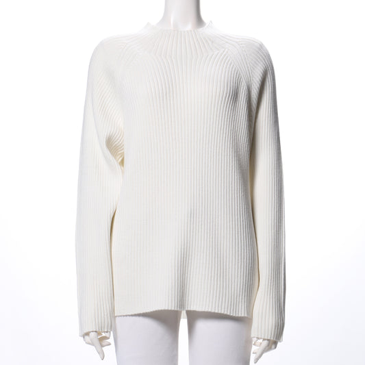 ボトルネックロングスリーブリブニット