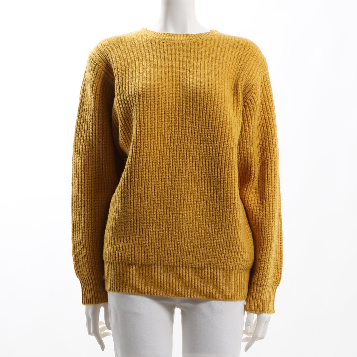 クルーネックミドルゲージニット