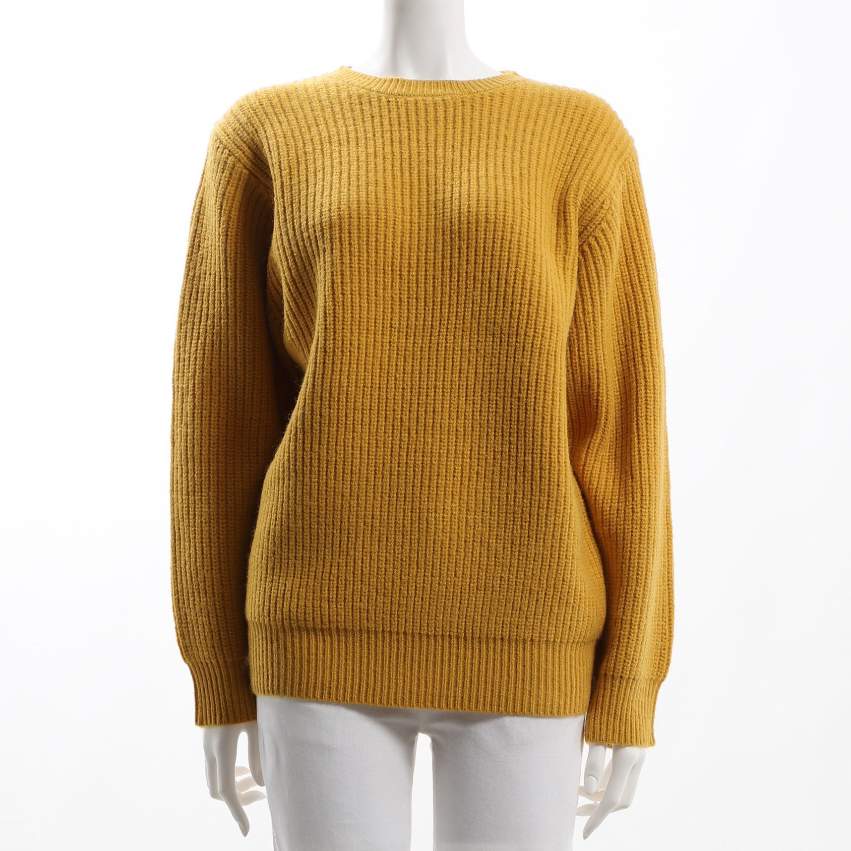 クルーネックミドルゲージニット