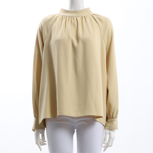 ダブルクロスギャザーネックブラウス