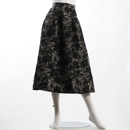 花柄ジャガードフレアスカート