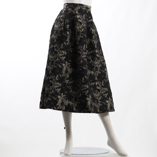 花柄ジャガードフレアスカート