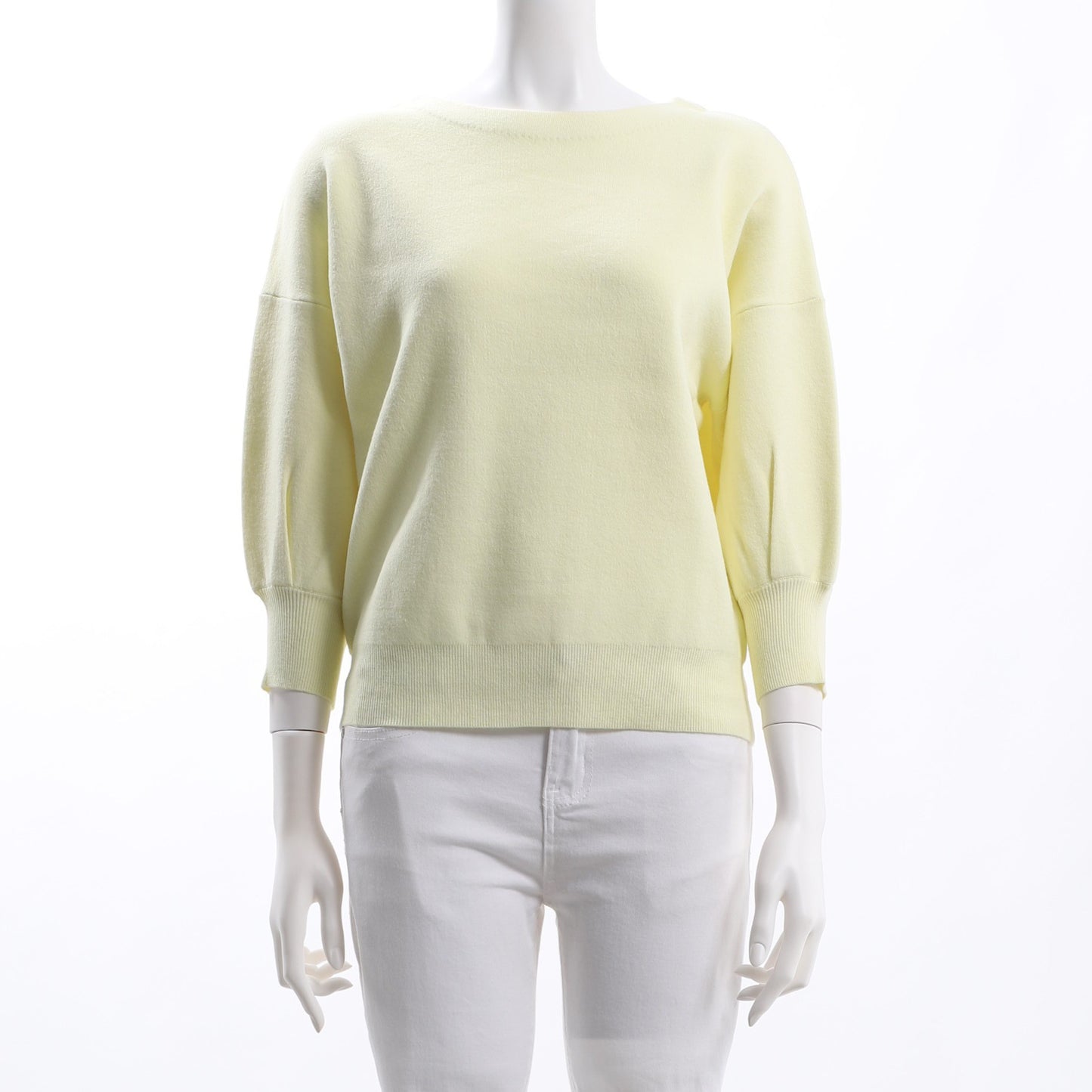 ふんわりお袖ボートネックニット