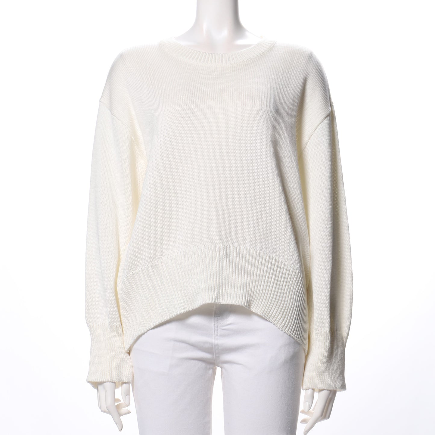 ラウンドネックドロップショルダーニット