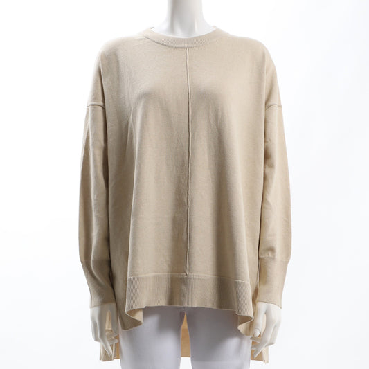 フロントシームデザイントロップショルダーニット