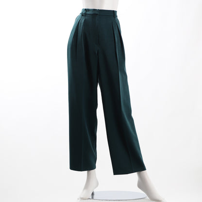 起毛マットサテンツータックテーパードパンツ