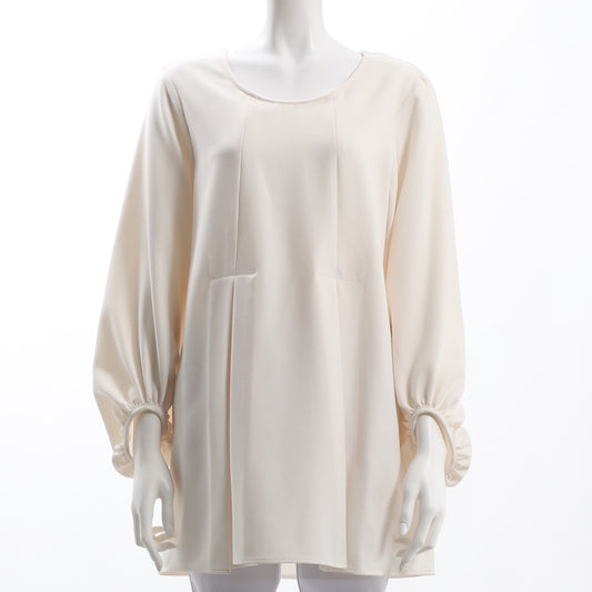 タックデザインボリュームスリーブブラウス