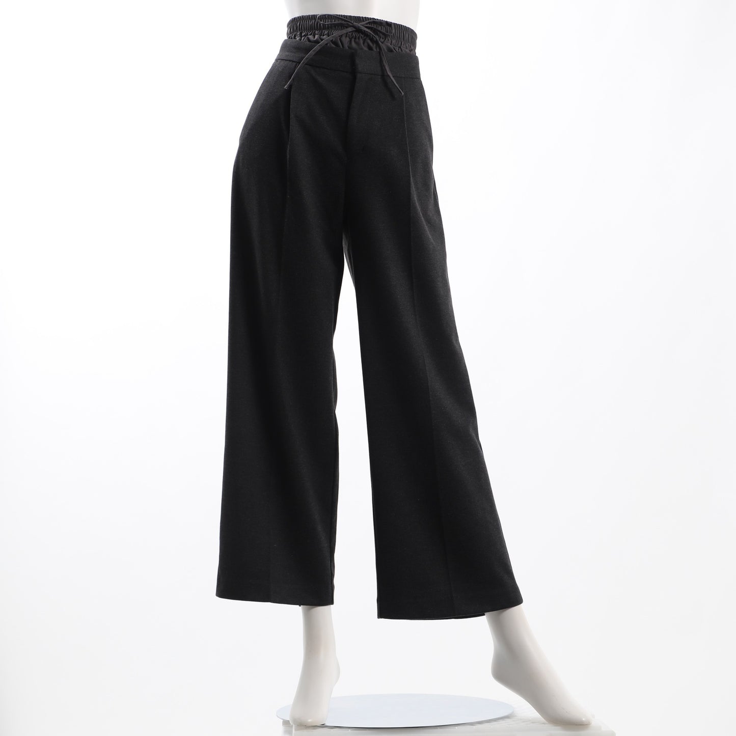 ダブルウエストデザインワイドパンツ