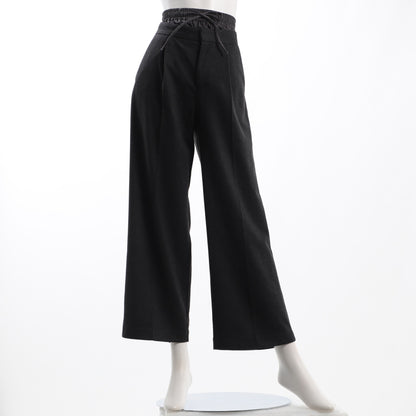 ダブルウエストデザインワイドパンツ