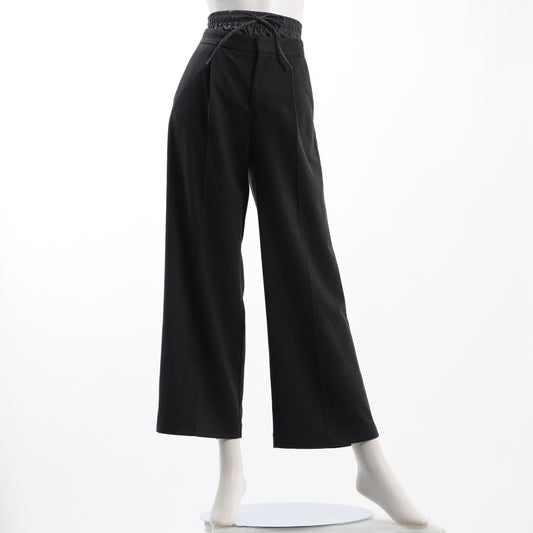 ダブルウエストデザインワイドパンツ