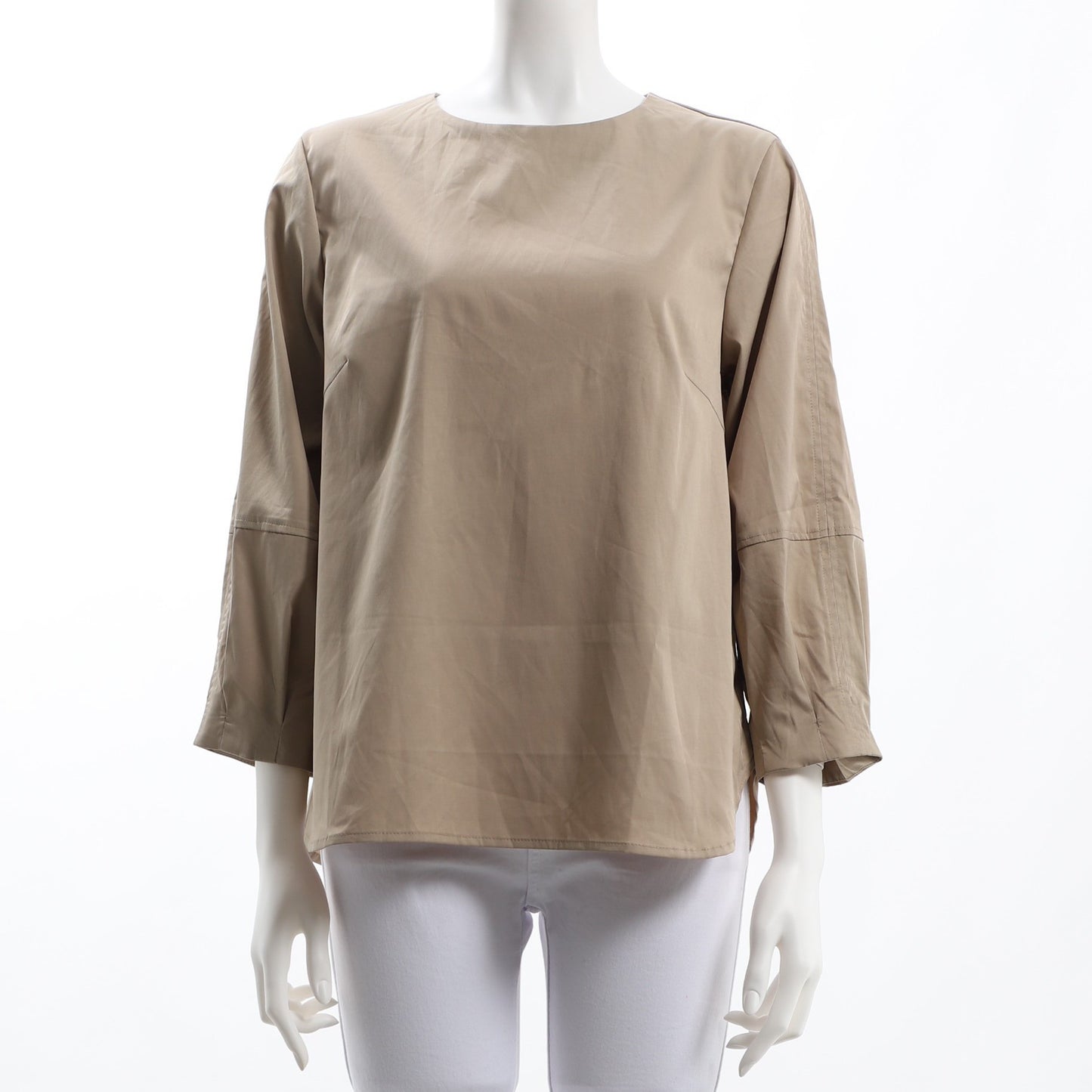 袖切り替えタックブラウス