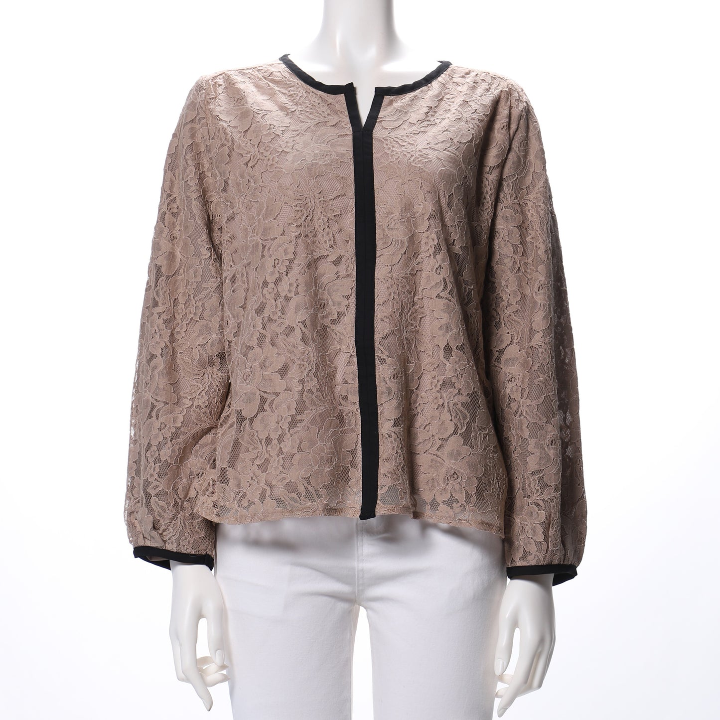 パイピングレースブラウス