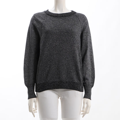 ラメ入りラグランスリーブニット