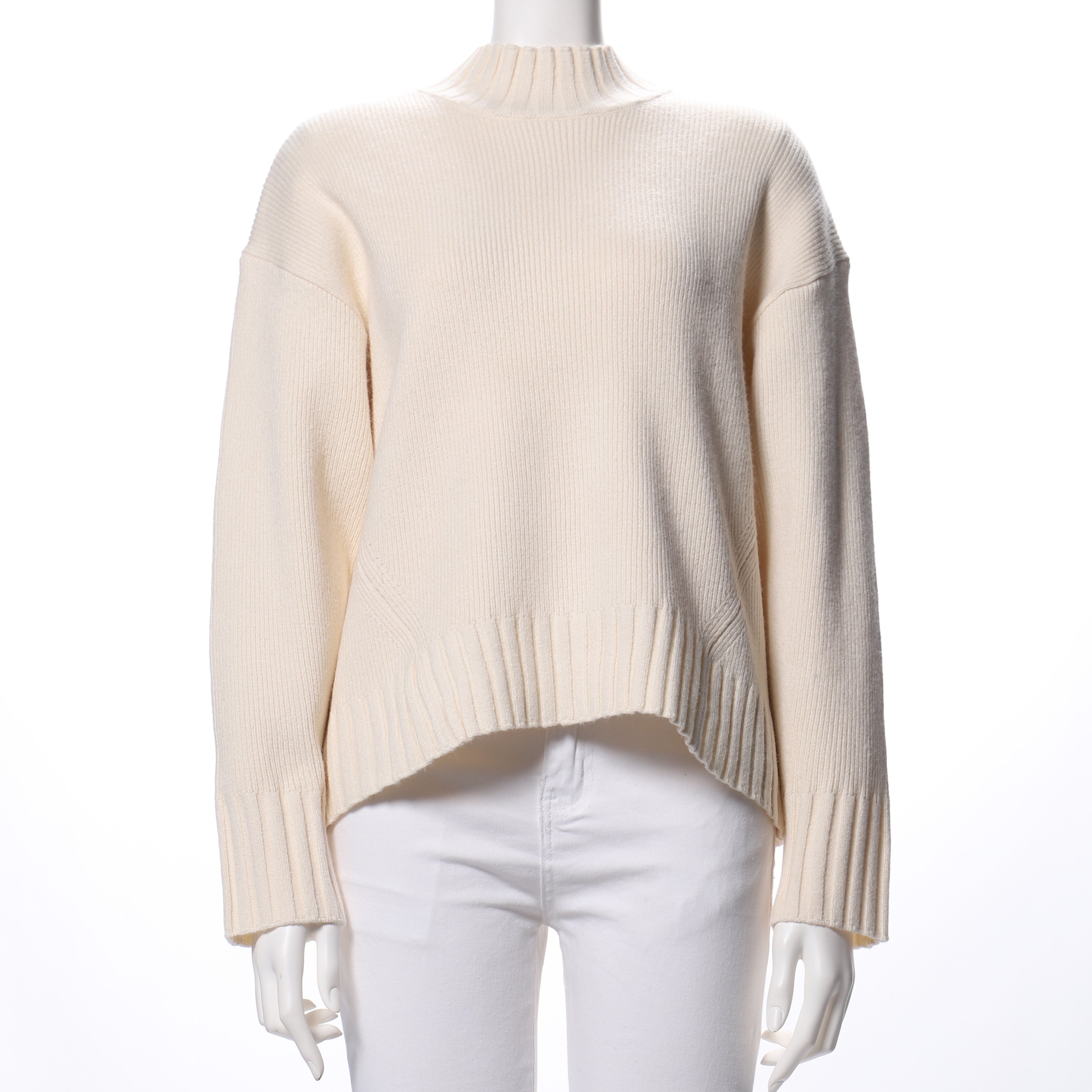 ハイネックドロップショルダーニット