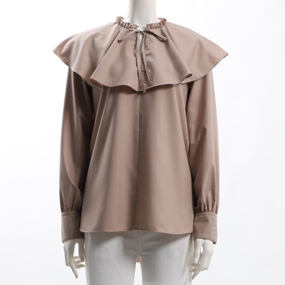 ラッフルデザインブラウス