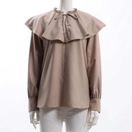 ラッフルデザインブラウス