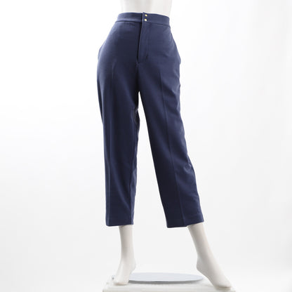 ウエストボタンデザインテーパードパンツ