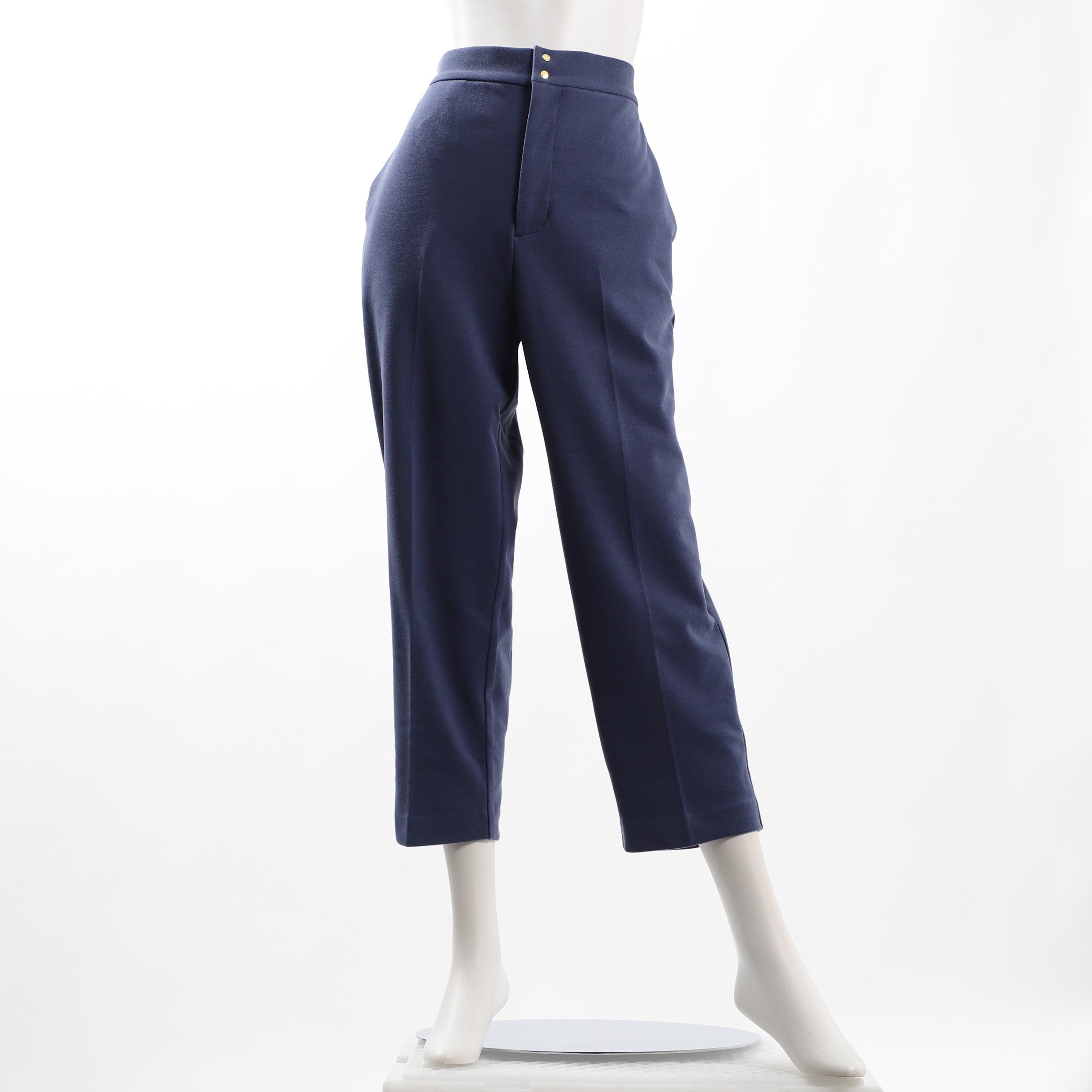 ウエストボタンデザインテーパードパンツ