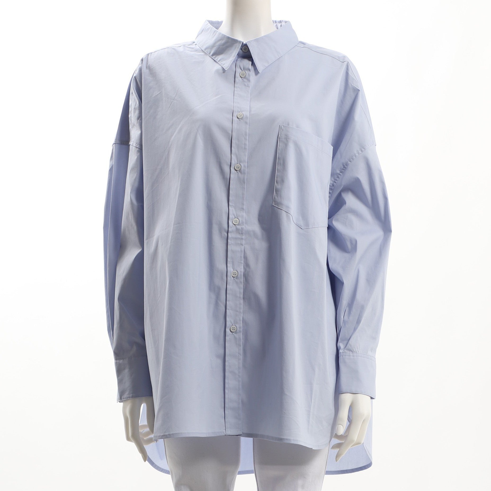 ドロップショルダー前開きシャツ