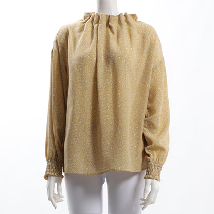 ドロップドットプリント総柄ブラウス