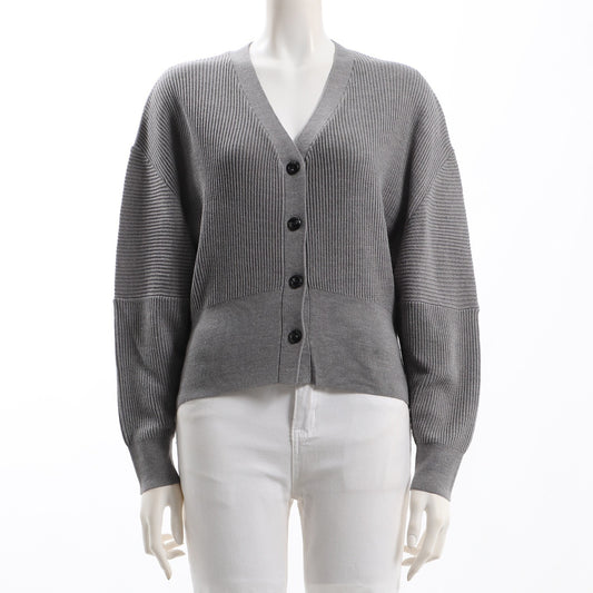 変形リブニットカーディガン