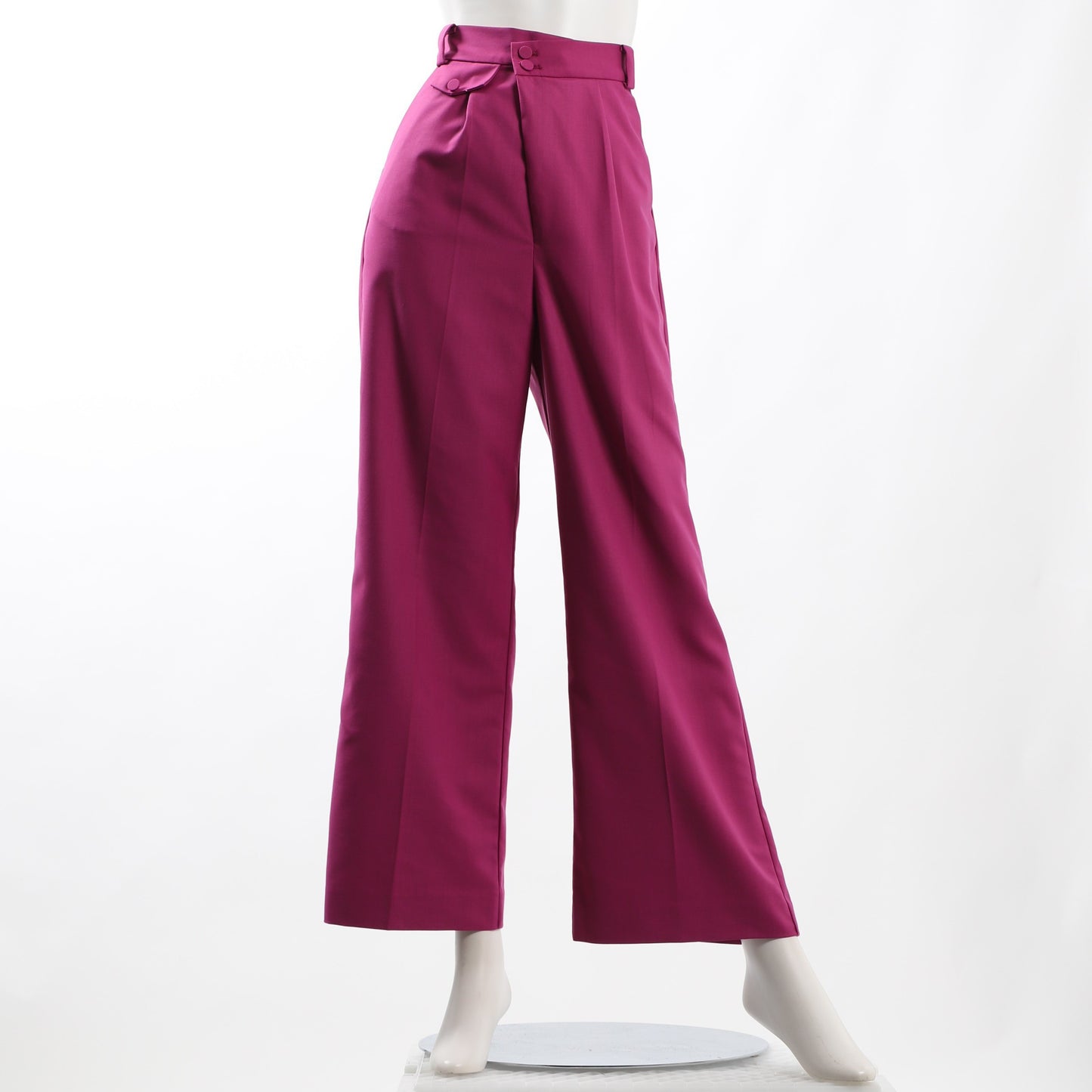 ウエストフラップタック入りワイドパンツ