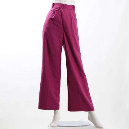 ウエストフラップタック入りワイドパンツ