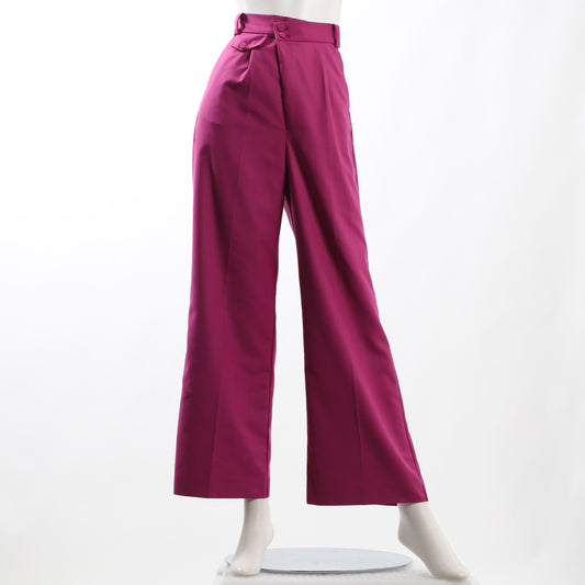 ウエストフラップタック入りワイドパンツ